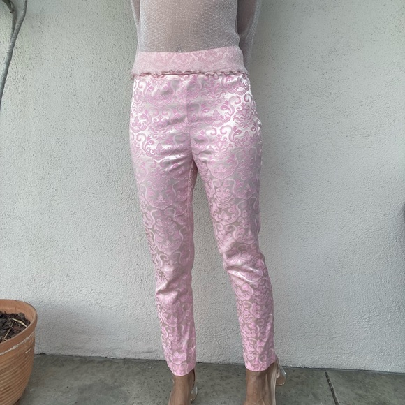 Sugar Thrillz Pink Patterned Straight Leg Pants - Picture 3 of 8